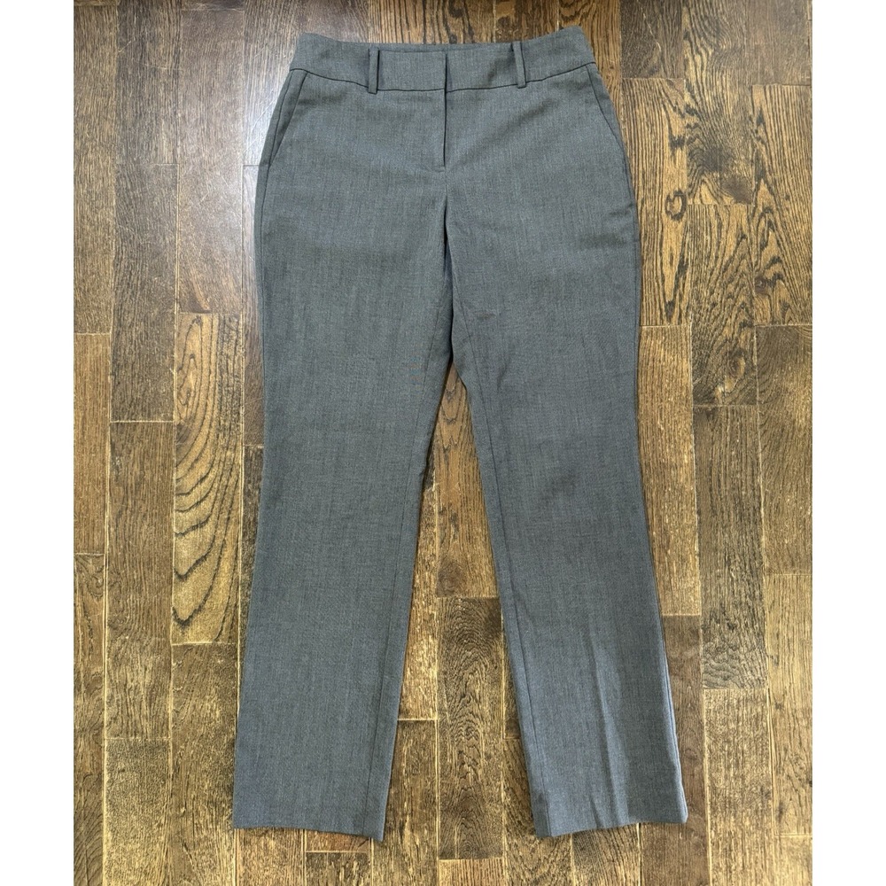 Ann Taylor‎ Factory Dress Pants Womens 2 Gray Excellent Mid Rise Straight Leg